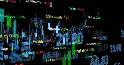 Illustrated Financial Data Analysis on Dynamic Graph - Download Free Stock Images Pikwizard.com