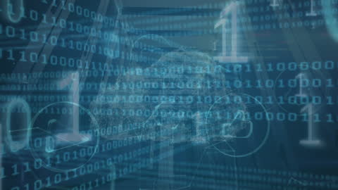 Digital Cloud with Binary Code in Cyber Future Environment