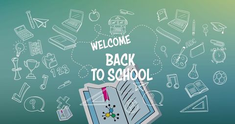 Welcome Back to School Concept with Educational Icons - Download Free Stock Images Pikwizard.com