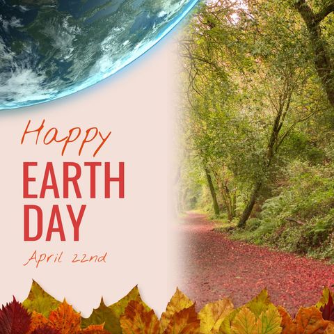 Earth Day Celebration Time Forest Pathway Conservation Message - Download Free Stock Templates Pikwizard.com