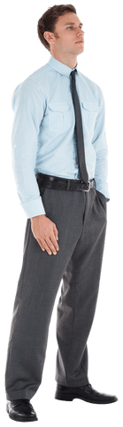 transparent businessman standing confidently with hands in pocket - Download Free Stock Videos Pikwizard.com