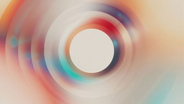 Vibrant Abstract Rings in Motion with Digital Gradient