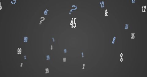 Floating numbers on grey background for education themes