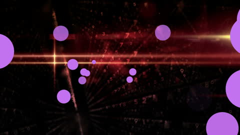 Dynamic Animation of Purple Dots on Digitized Background