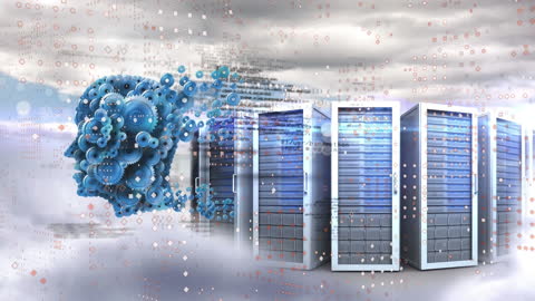 AI and Data Servers in Futuristic Digital Landscape