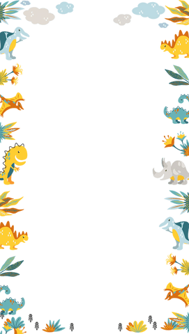 Cartoon Dinosaurs and Leaves Border With Transparent Background - Download Free Stock Videos Pikwizard.com