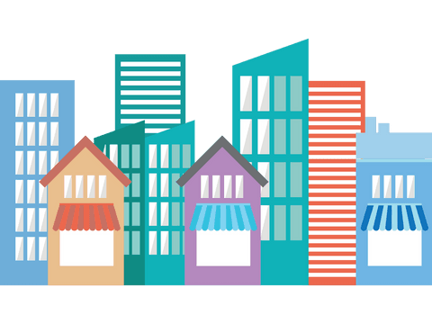 transparent urban skyline illustration with diverse building styles - Download Free Stock Videos Pikwizard.com