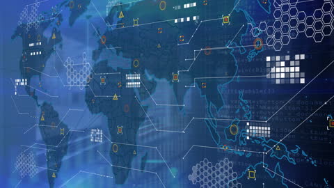 Digital Interface and Data Processing on World Map