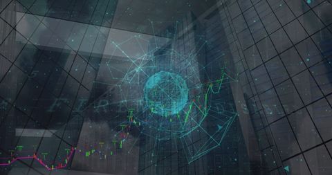 Futuristic Data Visualization with Digital Globe - Download Free Stock Images Pikwizard.com