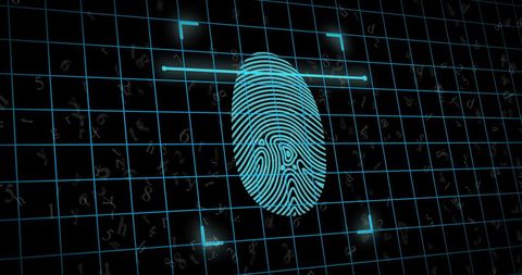 Digital Fingerprint Scan on High-Tech Interface for Cybersecurity - Download Free Stock Images Pikwizard.com