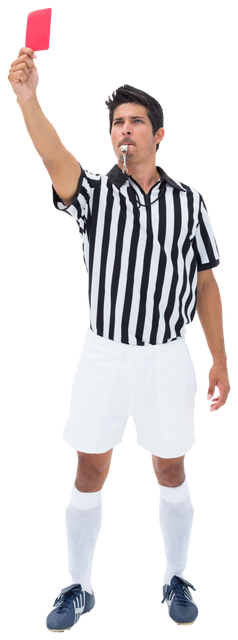 Transparent Referee Holding Red Card During Soccer Match - Download Free Stock Videos Pikwizard.com