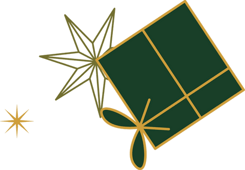 transparent gift box with gold star ornaments in minimalistic design - Download Free Stock Videos Pikwizard.com