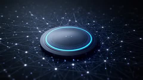 Glowing Digital Network Hub Demonstrating Future Technology