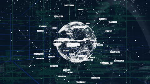 Globe with Network Connections Representing Global Technology
