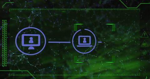 Digital Network Connections in Dark Virtual Space - Download Free Stock Images Pikwizard.com