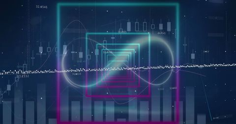 Futuristic Data Visualization with Neon Graphic Elements - Download Free Stock Images Pikwizard.com
