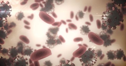 Coronavirus and Red Blood Cells in Vein - Download Free Stock Images Pikwizard.com