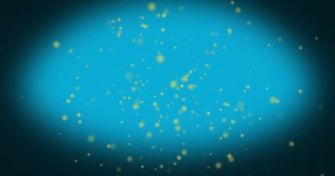 Glowing light spots on blue background