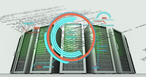 Digital Interface and Data Processing Over Servers - Download Free Stock Images Pikwizard.com