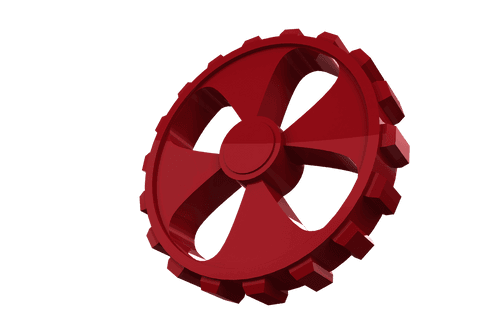 transparent 3d red gear illustration with reflective surface - Download Free Stock Videos Pikwizard.com