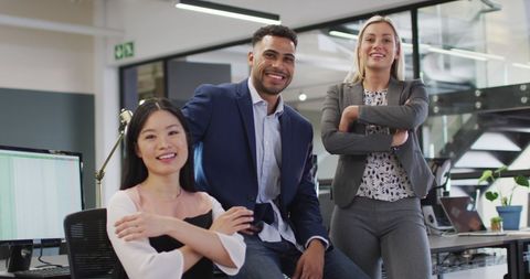 Confident Diverse Business Team in Modern Office - Download Free Stock Images Pikwizard.com