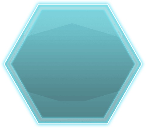 Futuristic hexagonal design on transparent background