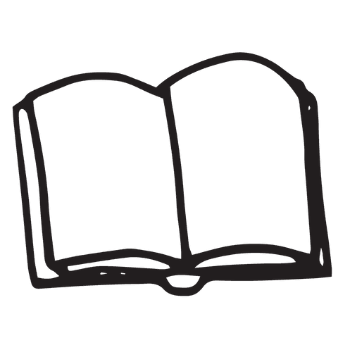 simple outline illustration of open book on transparent background - Download Free Stock Videos Pikwizard.com