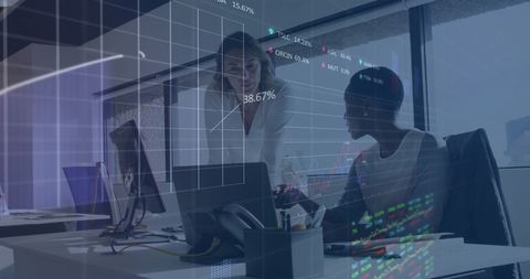 Financial Analysts Discussing Real-Time Data in Office - Download Free Stock Images Pikwizard.com