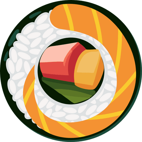 colorful sushi maki roll on transparent background - Download Free Stock Videos Pikwizard.com