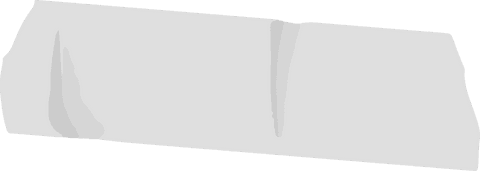 Flat design white paper towel on transparent background