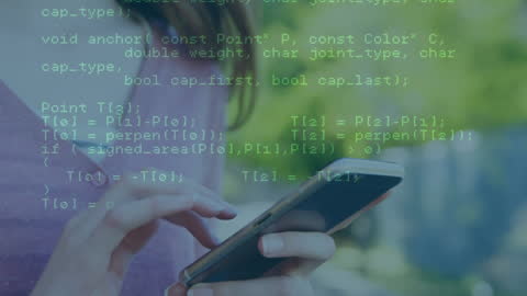 Caucasian Man Engaging with Smartphone and Financial Data