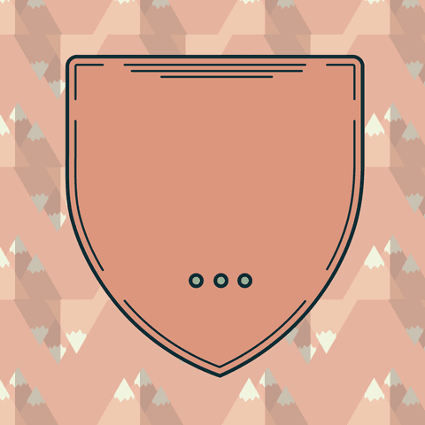 transparent shield with mountains and beige badge for hiking concept - Download Free Stock Videos Pikwizard.com