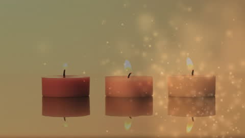 Calm and Relaxing Candles with Gentle Ambient Glow