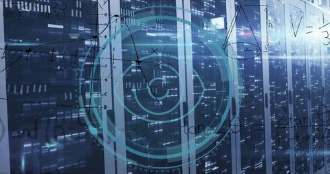 Futuristic Digital Interface with Mathematical Concepts and Data Processing - Download Free Stock Images Pikwizard.com