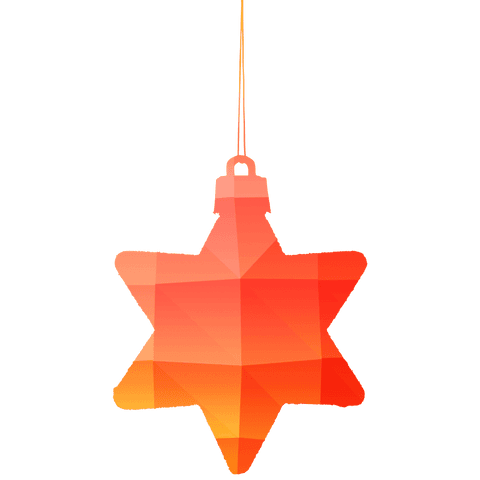 geometric red star christmas ornament on transparent background - Download Free Stock Videos Pikwizard.com