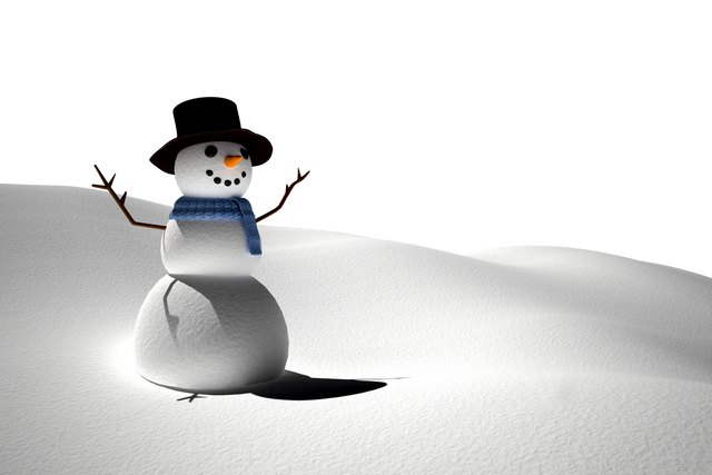 Joyful Christmas Snowman on Snow Field Transparent PNG - Download Free Stock Videos Pikwizard.com