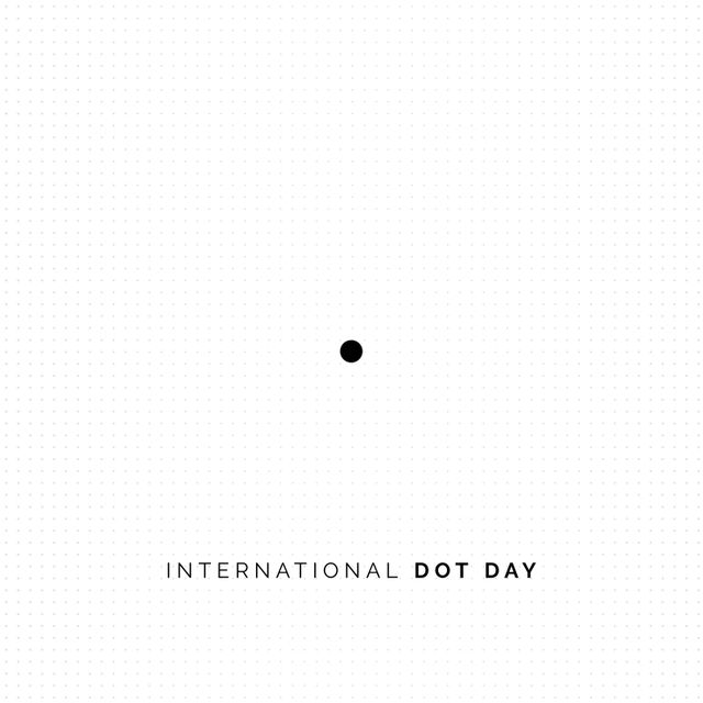 International Dot Day Celebration Icon, Minimalist Art - Download Free Stock Templates Pikwizard.com