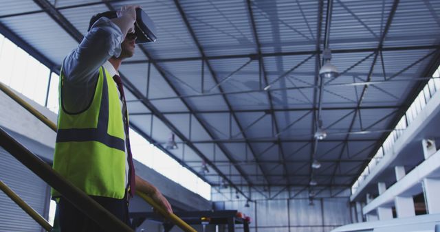 Warehouse Manager Using VR Headset for Industry Solutions - Download Free Stock Images Pikwizard.com