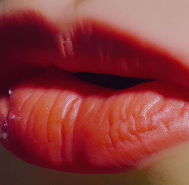 Close-Up of Red Lips with Soft Light and Shallow Depth of Field - Download Free Stock Images Pikwizard.com