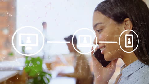 Digital Connectivity in Modern Office Concept