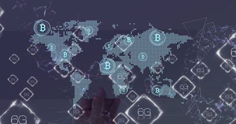 Global Bitcoin Connections and 6G Technology Concept - Download Free Stock Images Pikwizard.com