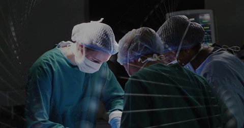 Surgeons Performing Critical Operation in Hospital