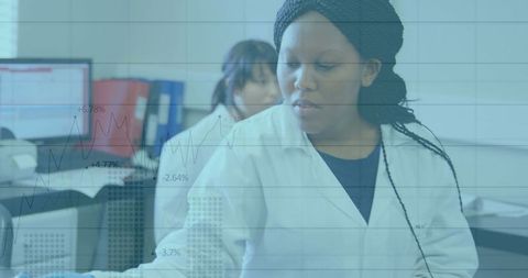 female scientists analyzing data in medical laboratory - Download Free Stock Images Pikwizard.com