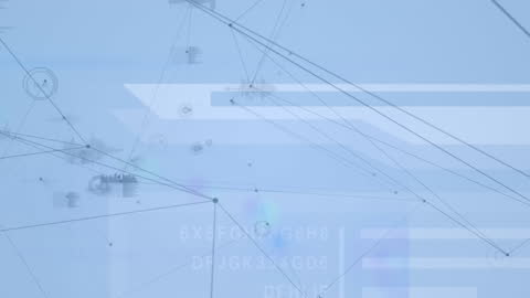 Digital Data Network with Abstract Blue Background