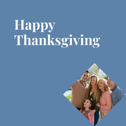 Happy thanksgiving with smiling family celebrating together