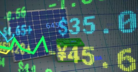 Digital Finance Rising with Solar Technology and Market Data - Download Free Stock Images Pikwizard.com
