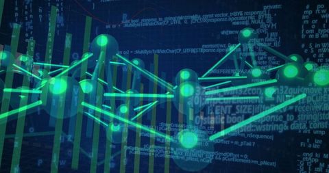 Abstract network and data processing background