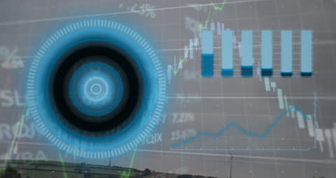 Futuristic Financial Data Visualization with Eco Technology