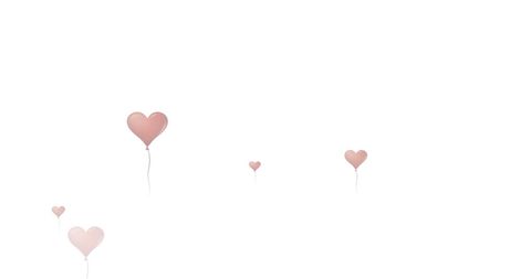 Floating Heart Balloons on White Background for Valentine's Day - Download Free Stock Images Pikwizard.com