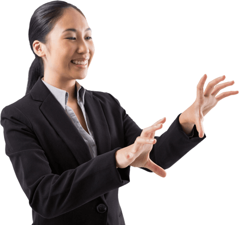 Transparent Interface Presentation by Professional Businesswoman - Download Free Stock Videos Pikwizard.com